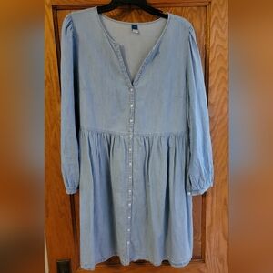 Lightweight chambray dress sz L